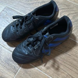 Adidas Goletto Black Blue Soccer Cleats Kids Size 1.5
